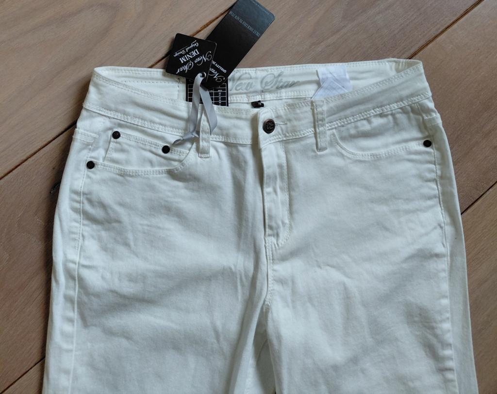 Nw NEW STAR wit 3 kwart ds stretch jeans mt 34...XL, New star, Wit, Nieuw, Ophalen of Verzenden