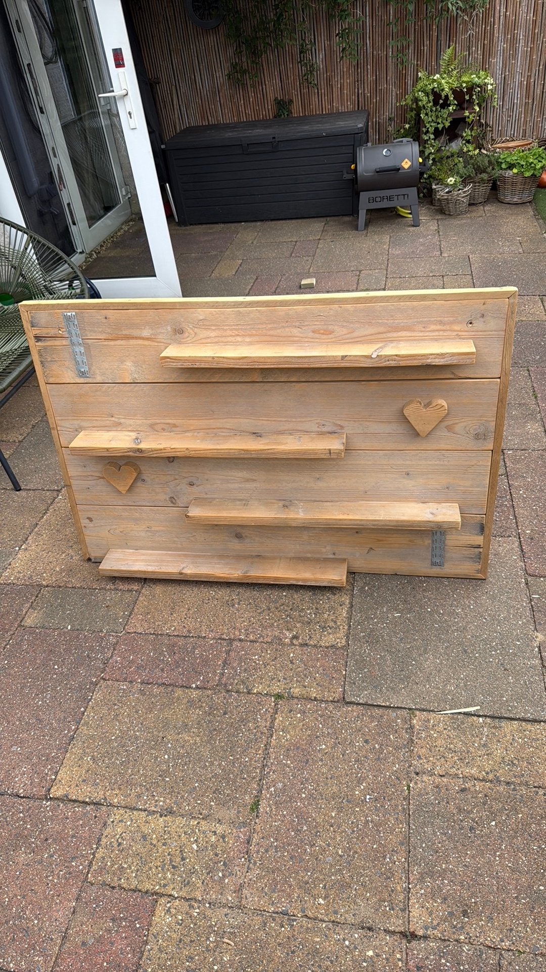 Te koop steigerhouten wandbord, Ophalen, Zo goed als nieuw