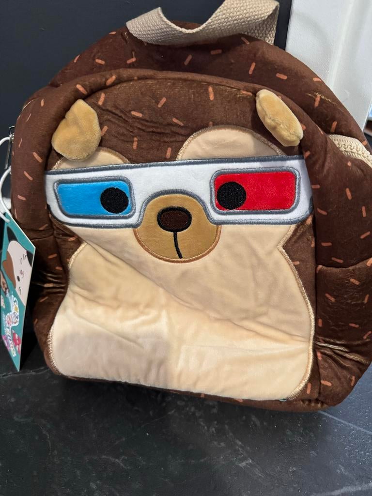 Squishmallows Egel Rugzak met 3D-bril en popcorn, Overige merken, Minder dan 30 cm, Nieuw, Ophalen of Verzenden