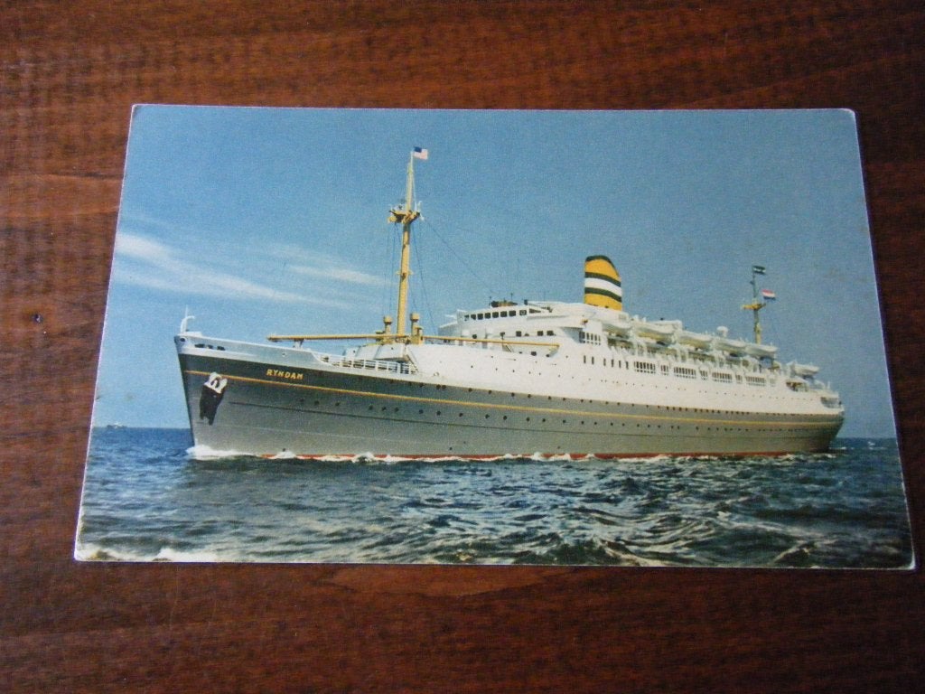 G5 - Schip - s.s. Rijndam - Mooi/Oud, Ophalen of Verzenden, Gebruikt, Kaart, Foto of Prent