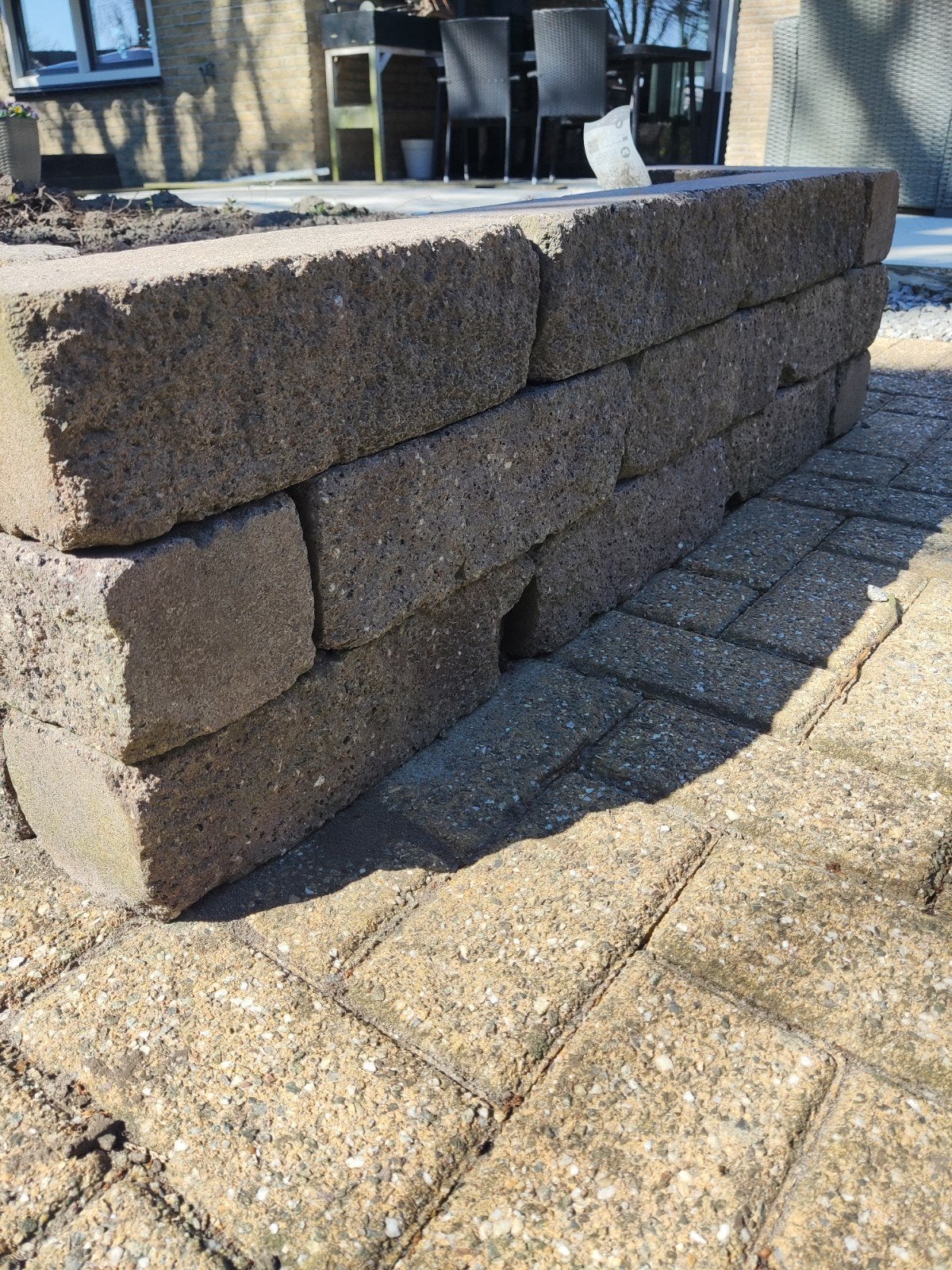 Ongeveer 250 stuks splitblokken, Tuin en Terras, Tegels en Klinkers, Ophalen, Gebruikt, Overige typen, Minder dan 5 m²