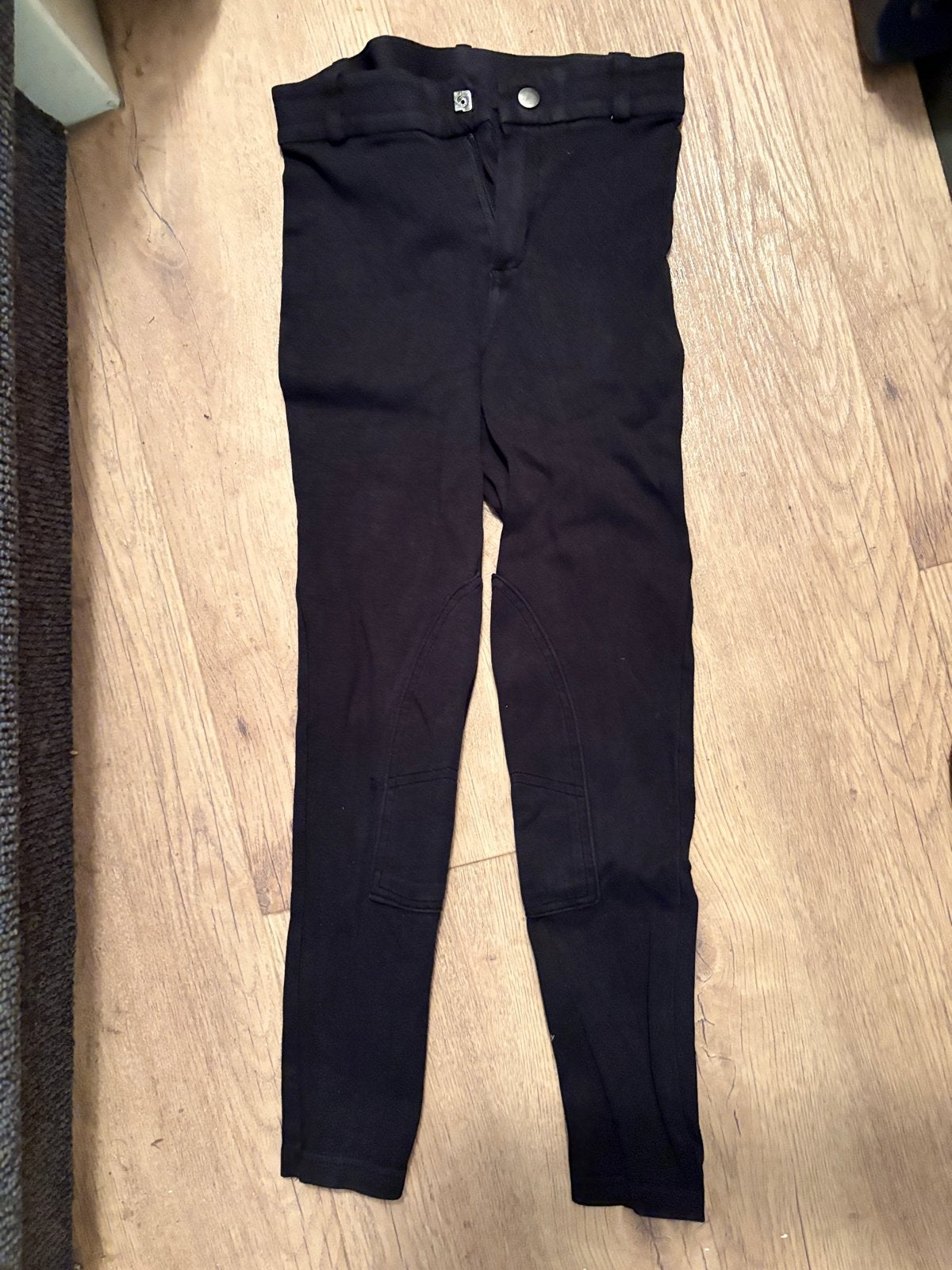 2x paardrijbroek zwart maat 140  en chaps maat xs, Dieren en Toebehoren, Paardrijkleding, Gebruikt, Kinderen, Ophalen of Verzenden