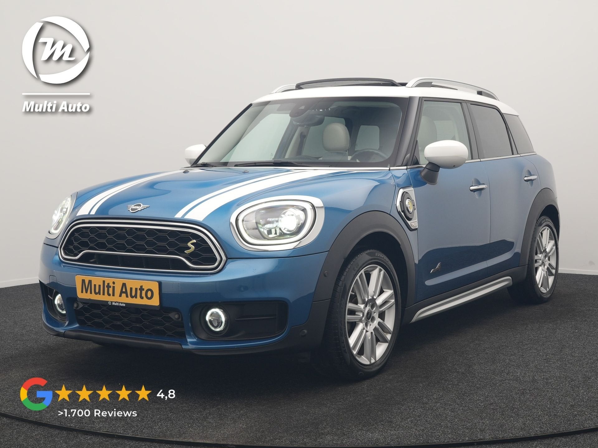 MINI Countryman 1.5 Cooper S E ALL4 Chili PHEV 220pk Dealer, Auto's, Mini, Automaat, Gebruikt, Beige, Blauw