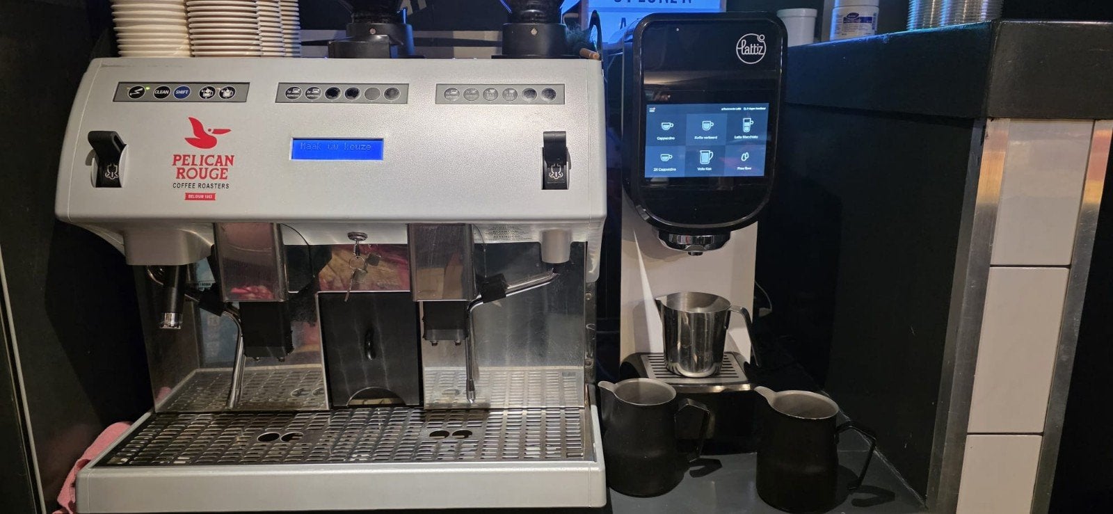 Carimali Omega F22 LM Professionele Koffiemachine, Witgoed en Apparatuur, Koffiezetapparaten, Stoompijpje, Gebruikt, 10 kopjes of meer