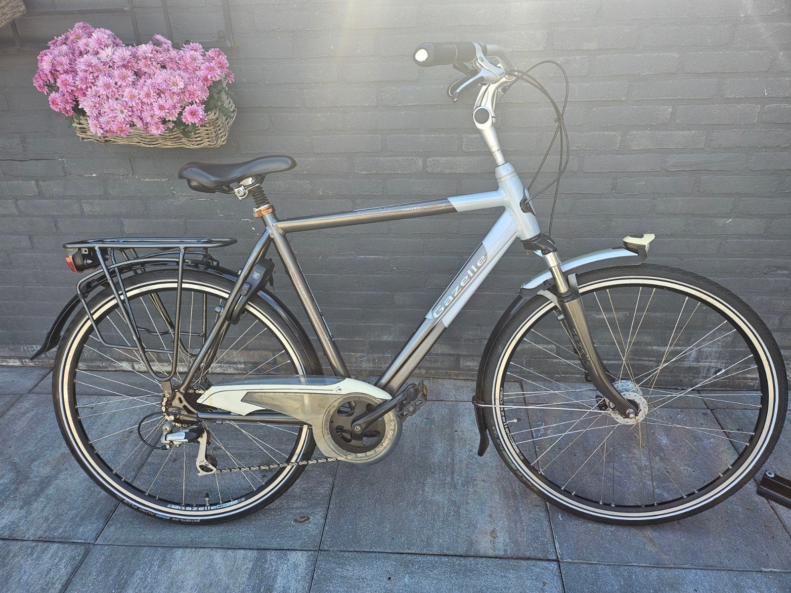 heren fiets 28 inch, Minder dan 10 versnellingen, Ophalen of Verzenden, Zo goed als nieuw, 57 tot 61 cm