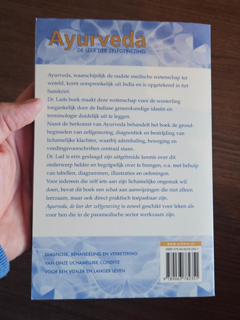 Vasant Lad Ayurveda De Leer der Zelfgenezing, Gelezen, Ophalen of Verzenden, Vasant Lad