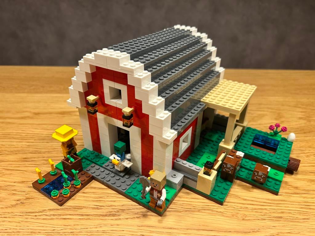 Lego Minecraft de rode schuur 21187, Ophalen, Minecraft, Lego, Zo goed als nieuw