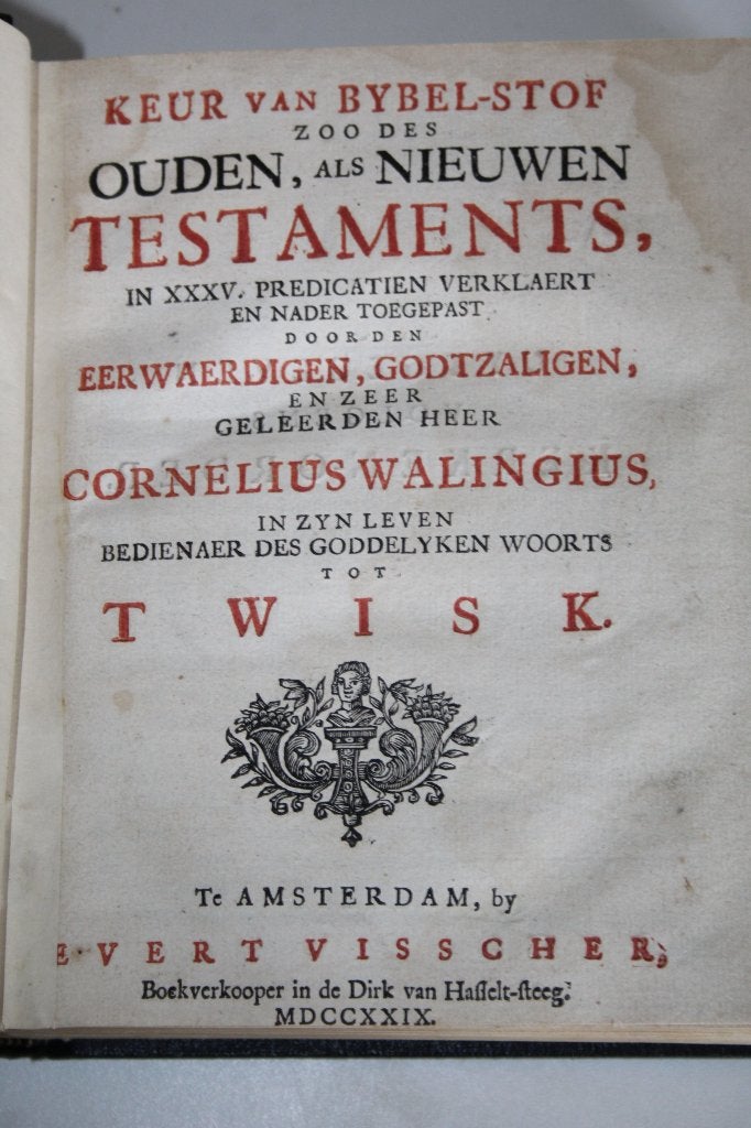 Cornelis Walingius te Twisk - Keur van Bybel-Stof (1729), Ophalen of Verzenden