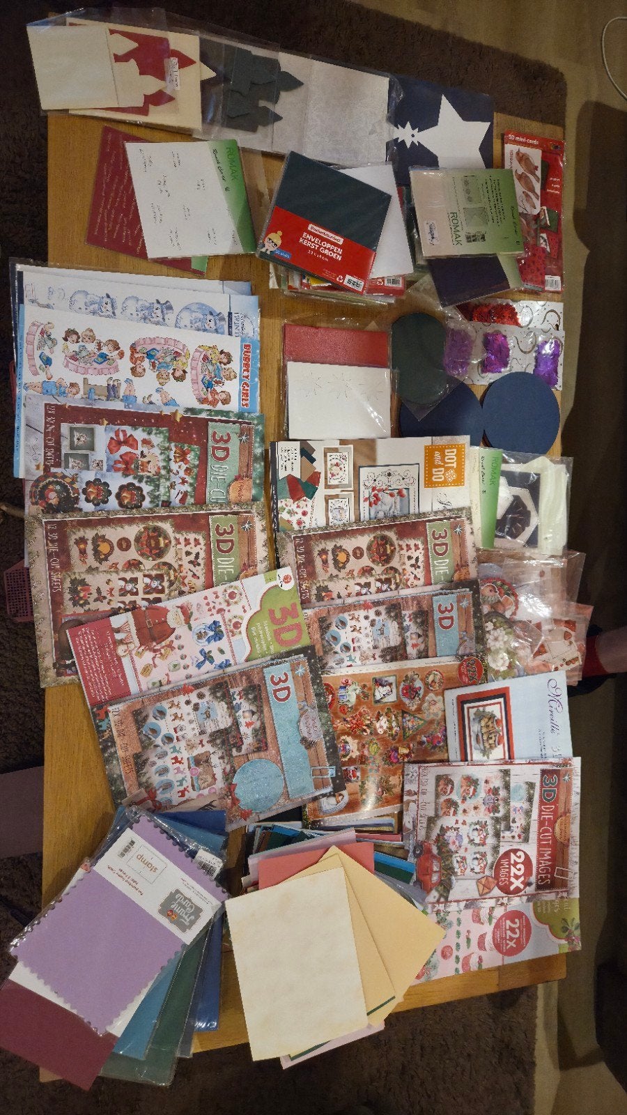 Grote partij 3D knipvellen en kaarten maken benodigdheden, Ophalen, Gebruikt, Kerst, Knipvel