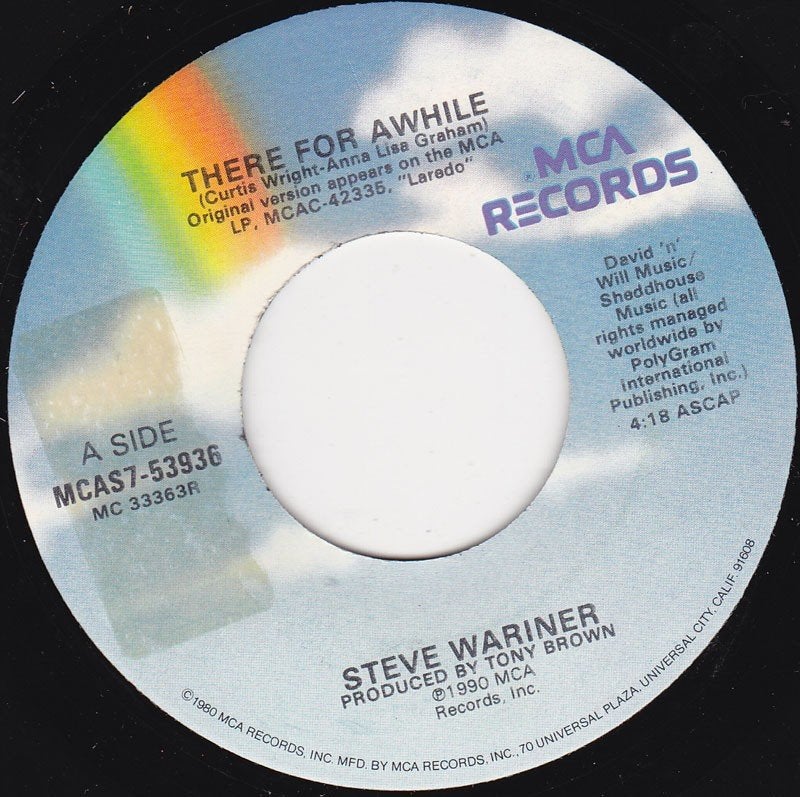 Steve Wariner - There For Awhile 7", Ophalen of Verzenden, Zo goed als nieuw, 7 inch, Country en Western