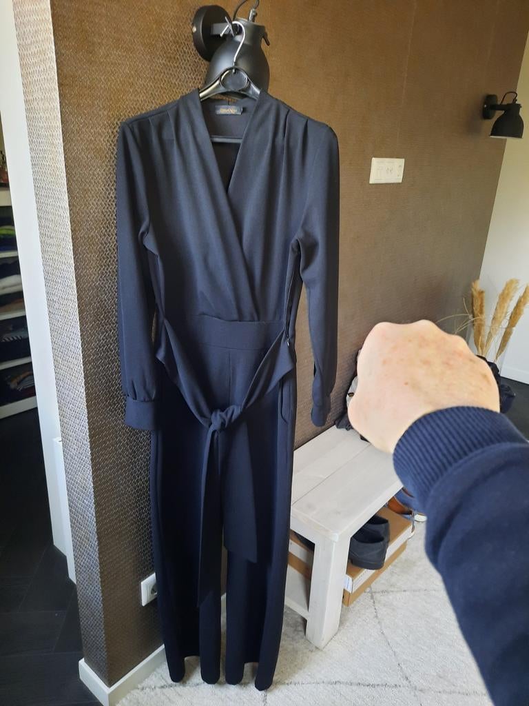 Zwarte jumpsuit Perla Nera Maat L, Kleding | Dames, Jumpsuits, Zo goed als nieuw, Maat 38/40 (M), Zwart, Ophalen of Verzenden