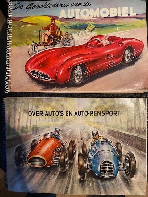 Oude auto plakboeken 2 stuks Geschiedenis en Auto-Rensport, Gelezen, Algemeen, Ophalen of Verzenden, Piet Olyslager