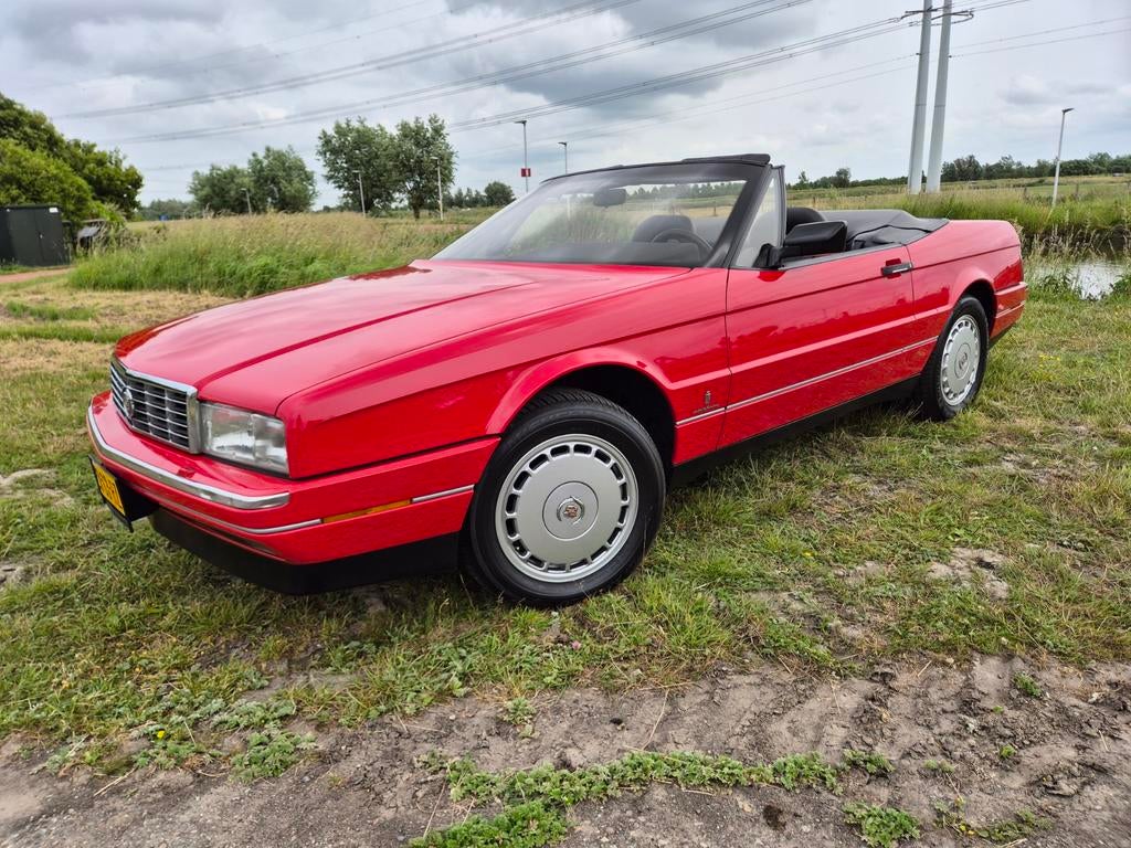 Cadillac Allante 4.5L 1990 Rood, Auto's, Zwart, Cabriolet, Leder, Geïmporteerd