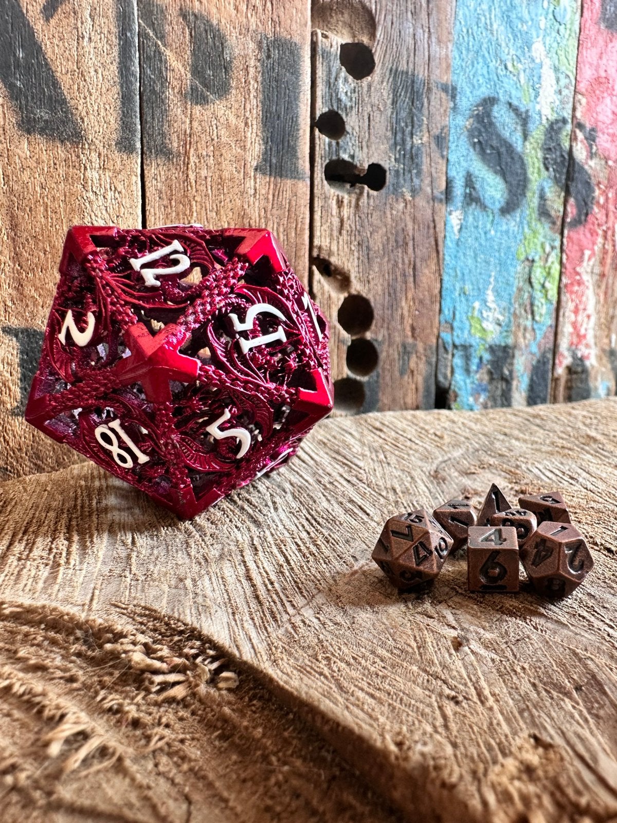 DND Dice / XL dobbelsteen / rood / RPG / Metal / D&D