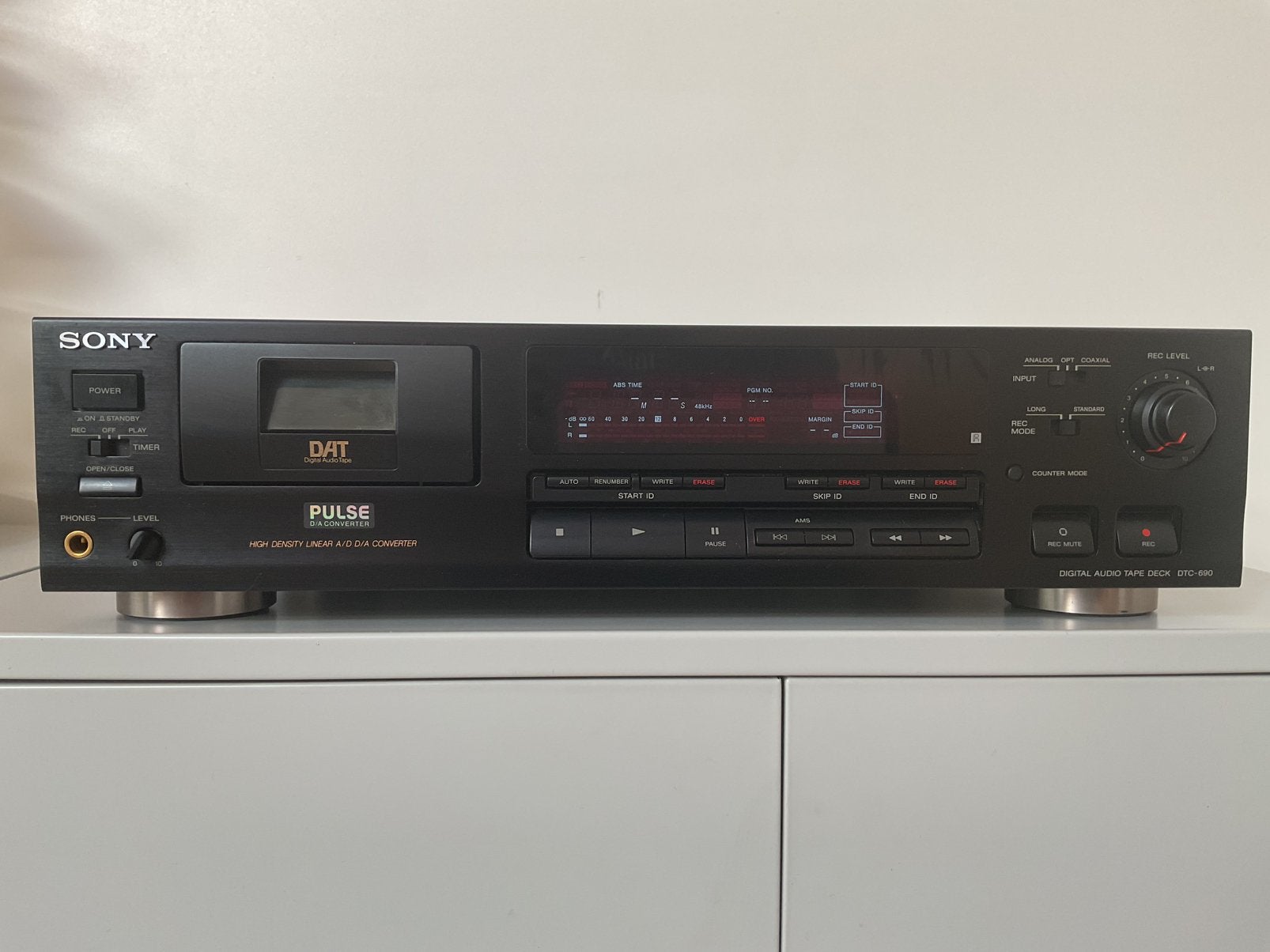 Sony DTC-690 DAT digital audio tape deck MET WERK, Ophalen of Verzenden, Sony