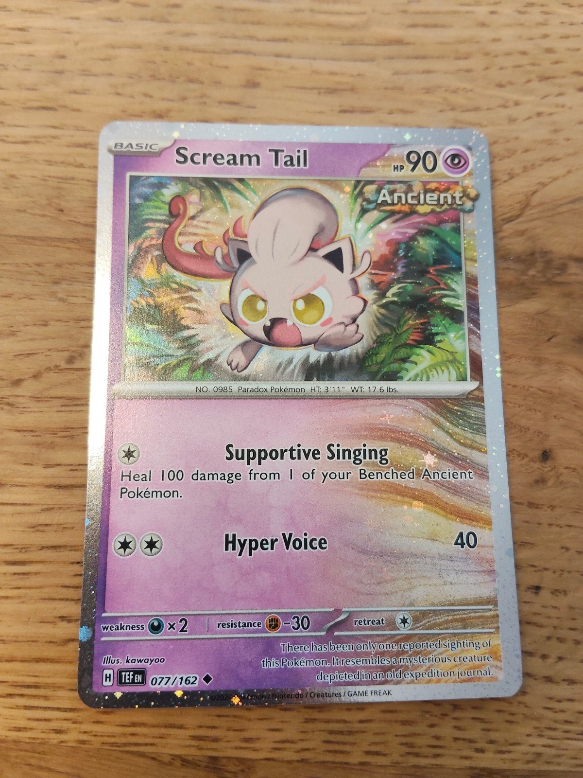 Scream tail Cosmo holo, Ophalen of Verzenden, Zo goed als nieuw, Losse kaart