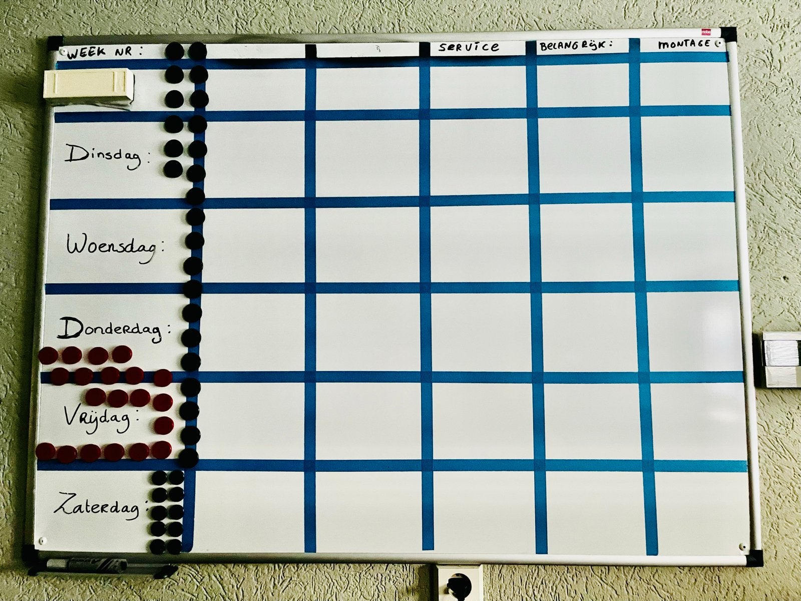 Nobo magnetisch planbord - whiteboard, Diversen, Schoolborden, Ophalen, Gebruikt, Whiteboard