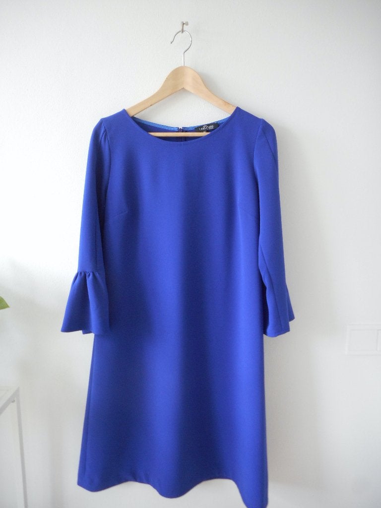 Koningsblauwe jurk van LaDress maat S, Blauw, Ophalen of Verzenden, Zo goed als nieuw, Maat 36 (S)