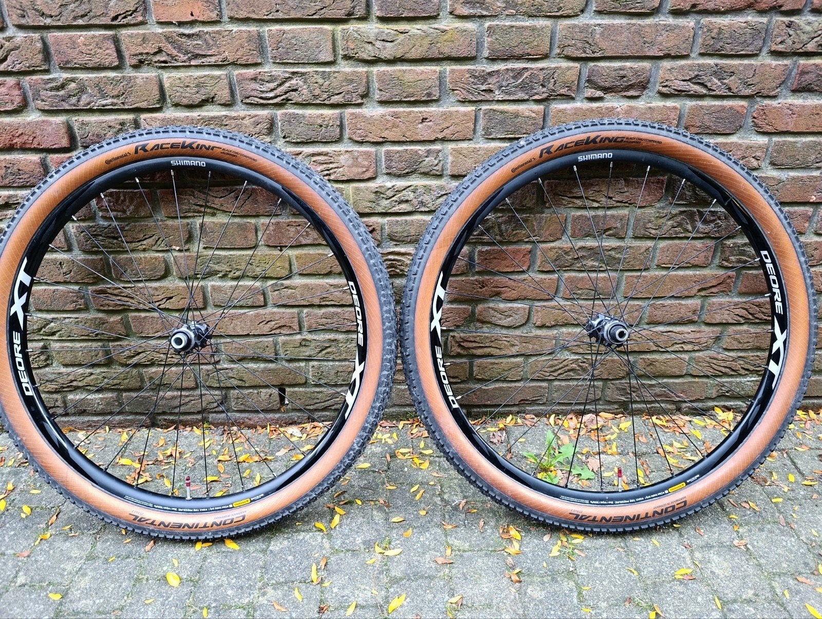 Shimano Deore XT wielen met Continental Race King banden, Wiel, Gebruikt, Ophalen of Verzenden, Aluminium