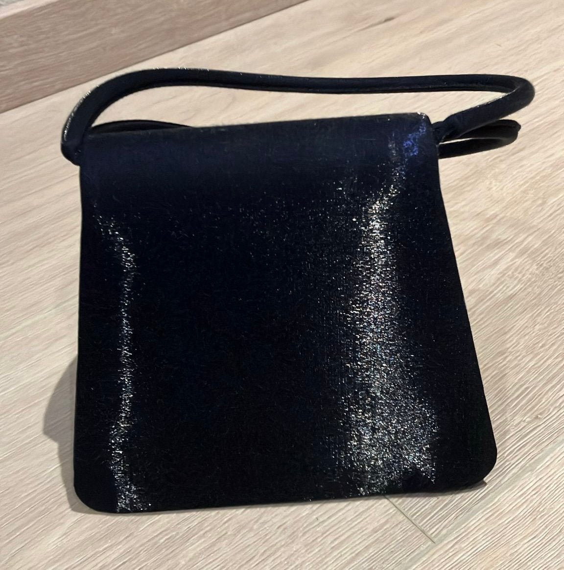 Handtasje schoudertas blauw gala tas + antiek zakdoekje, Ophalen of Verzenden, Gebruikt, Blauw