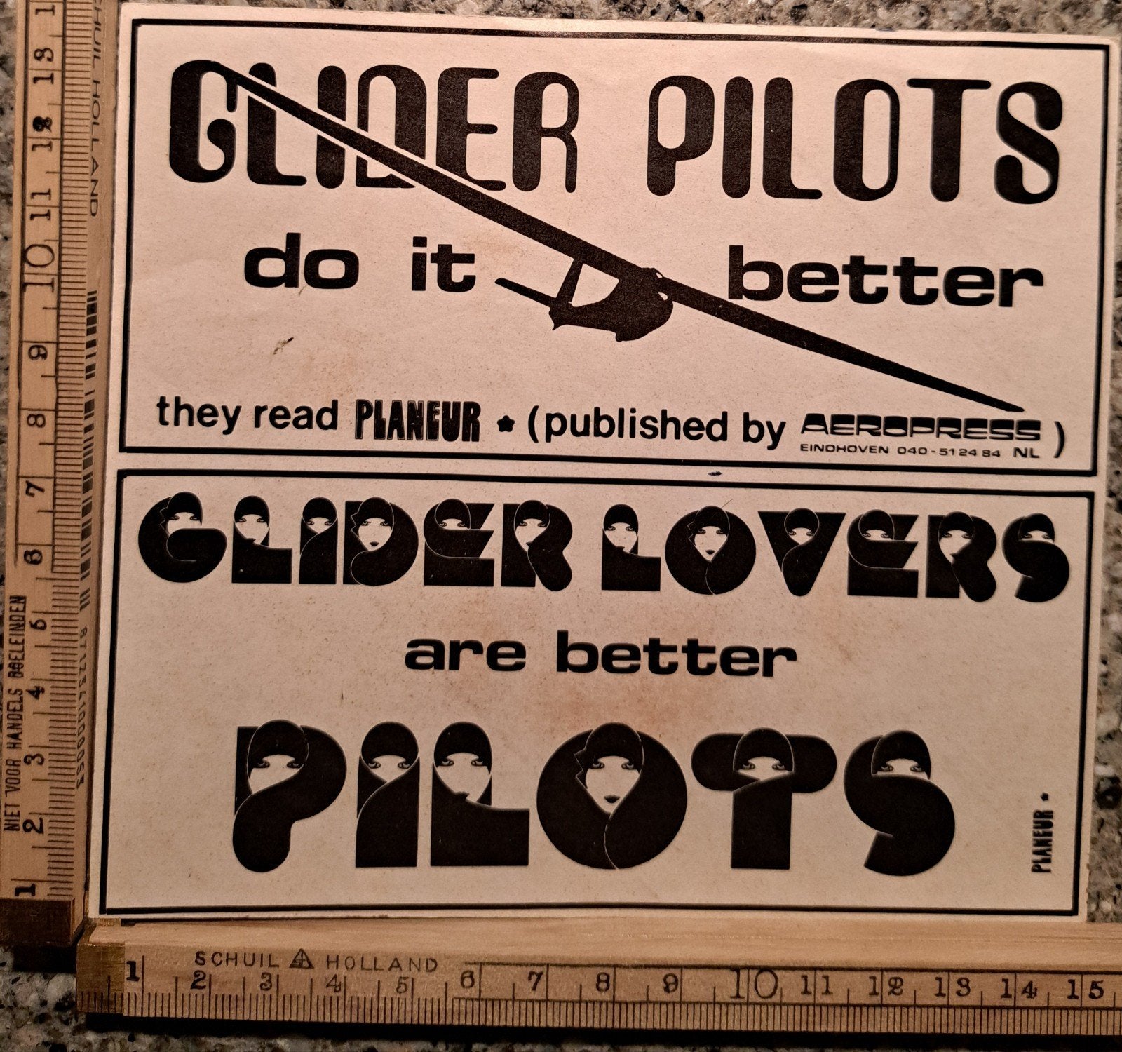 Vintage sticker Glider Pilots do it better glider lovers, Ophalen of Verzenden, Zo goed als nieuw