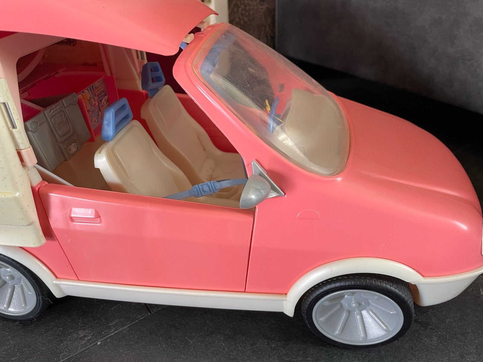 Barbie Camper met boot - Vintage speelgoed, Ophalen of Verzenden, Gebruikt