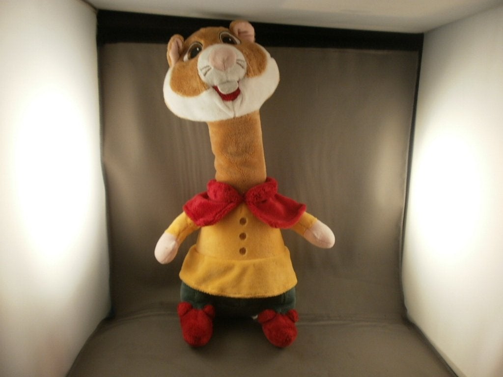 ah hamster Efteling lang nek  39 cm velours geel groen rood, Albert Heijn, Hamster, Nieuw, Ophalen of Verzenden