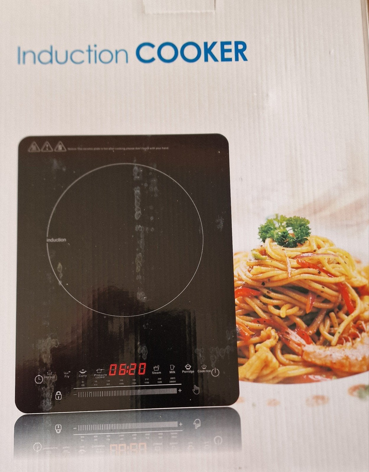 Nieuwe 1-pits inductiekookplaat Cooker HC08S 2000W, ......, 3 kookzones of minder, Ophalen of Verzenden, Inductie