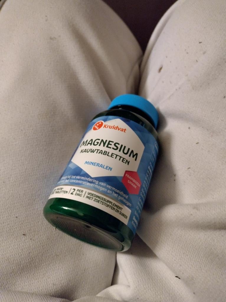 Kruidvat Magnesium Kauwtabletten Frambozensmaak, Sport en Fitness, Gezondheidsproducten en Wellness, Ophalen, Nieuw, Poeder of Drank