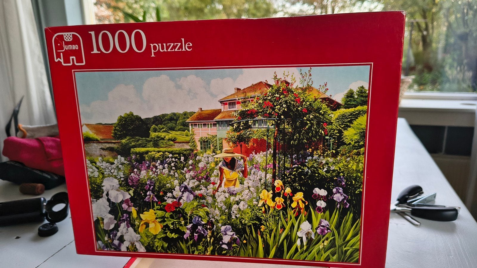 Jumbo Legpuzzel 1000 stukjes - Floral Fantasy, Ophalen, 500 t/m 1500 stukjes, Gebruikt, Legpuzzel