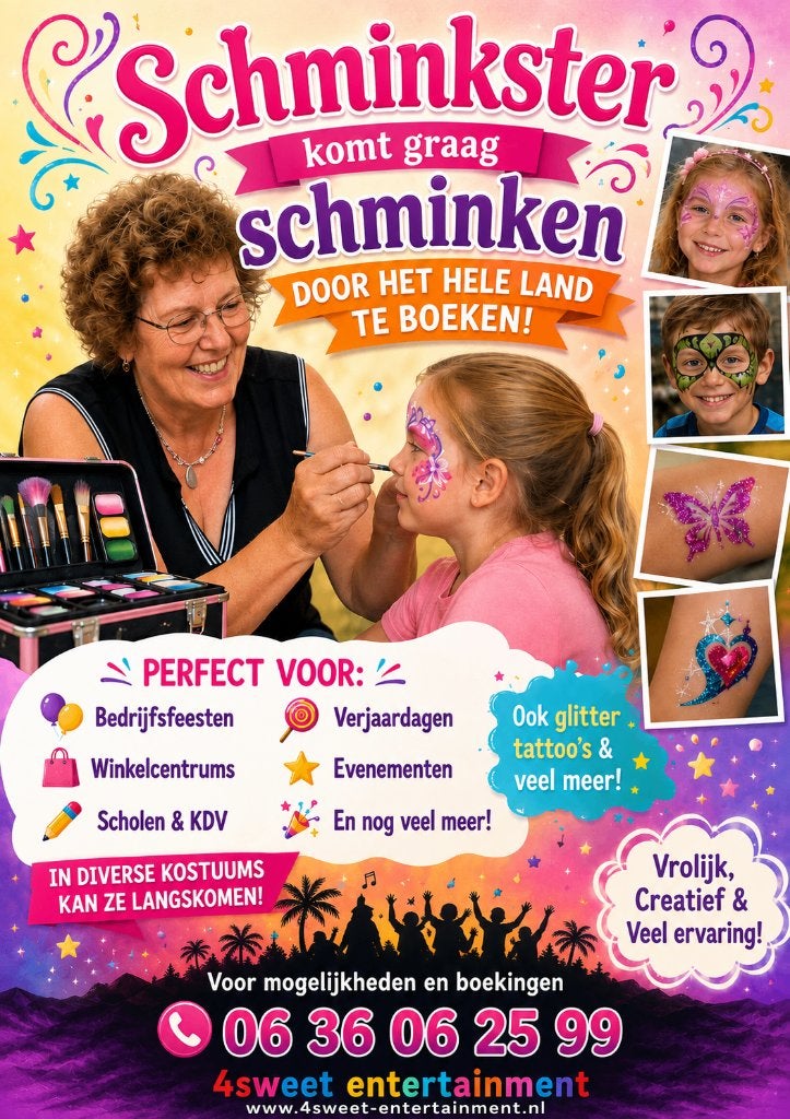 Schminkster komt graag bij u langs!, Kinderdisco