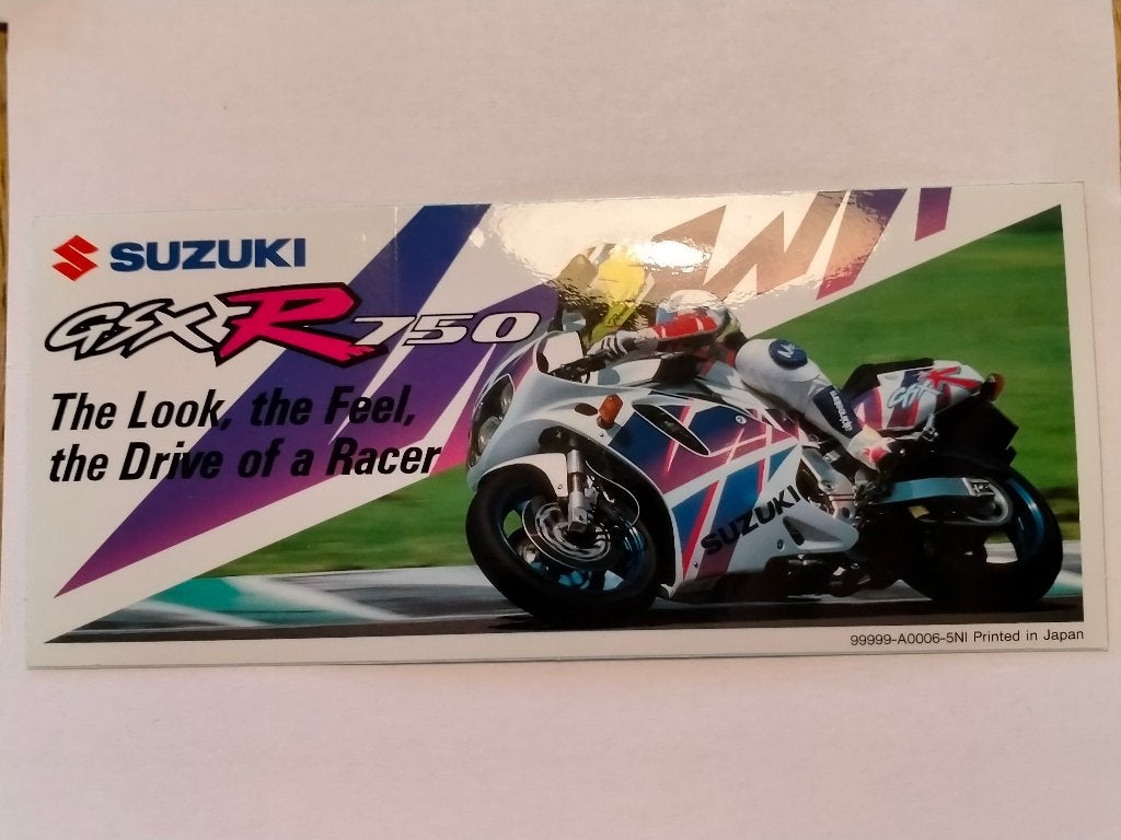 Suzuki GSXR 750 motor motoren logo sticker racer, Verzenden, Zo goed als nieuw, Auto of Motor
