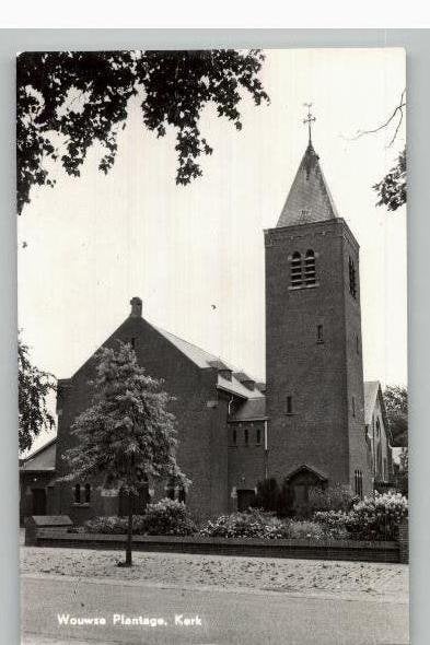 Wouwse Plantage Kerk  uitg Fa. Bals, Verzamelen, Ophalen of Verzenden, 1940 tot 1960, Ongelopen, Noord-Brabant