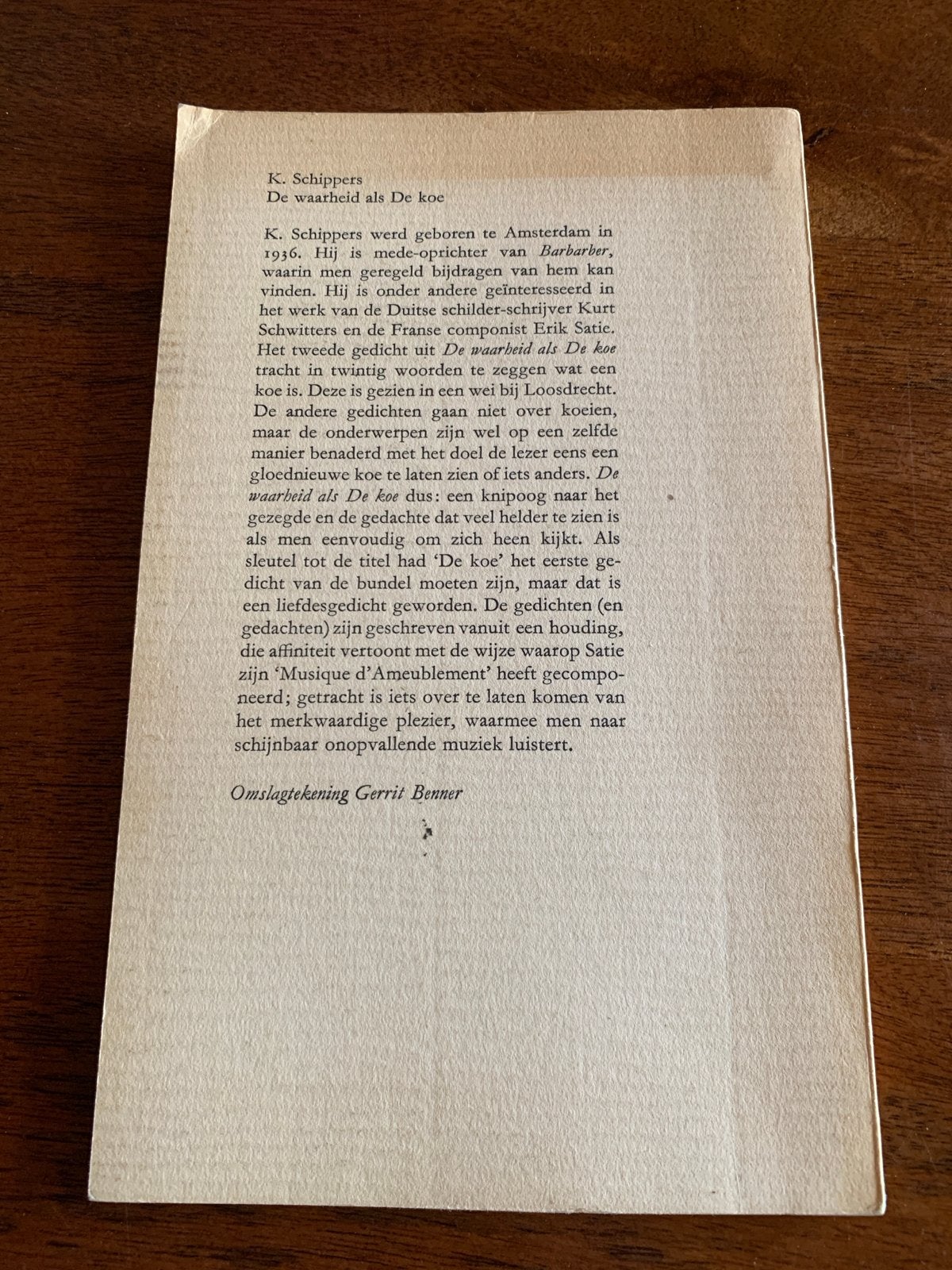 K. Schippers - De waarheid als De koe (1963) eerste druk!, Ophalen of Verzenden, Gelezen, Eén auteur