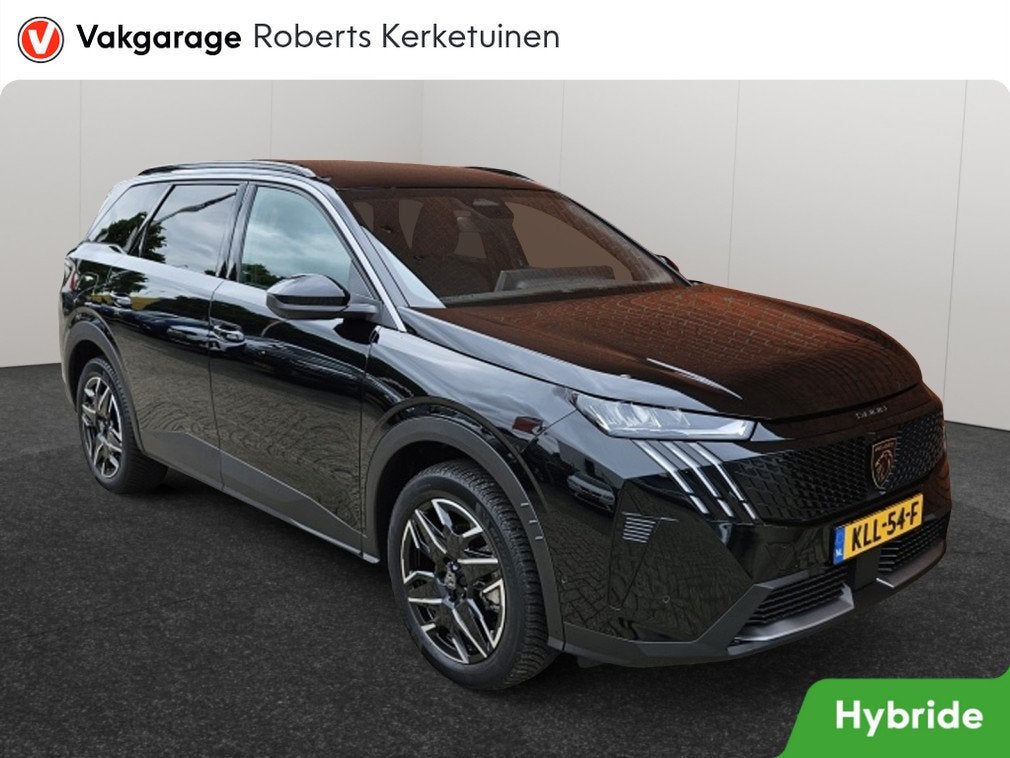 Peugeot 5008 1.2 Hybride 145PK Allure 7 Persoons Navigatie C, Auto's, Gebruikt, 1199 cc, Zwart, Bedrijf