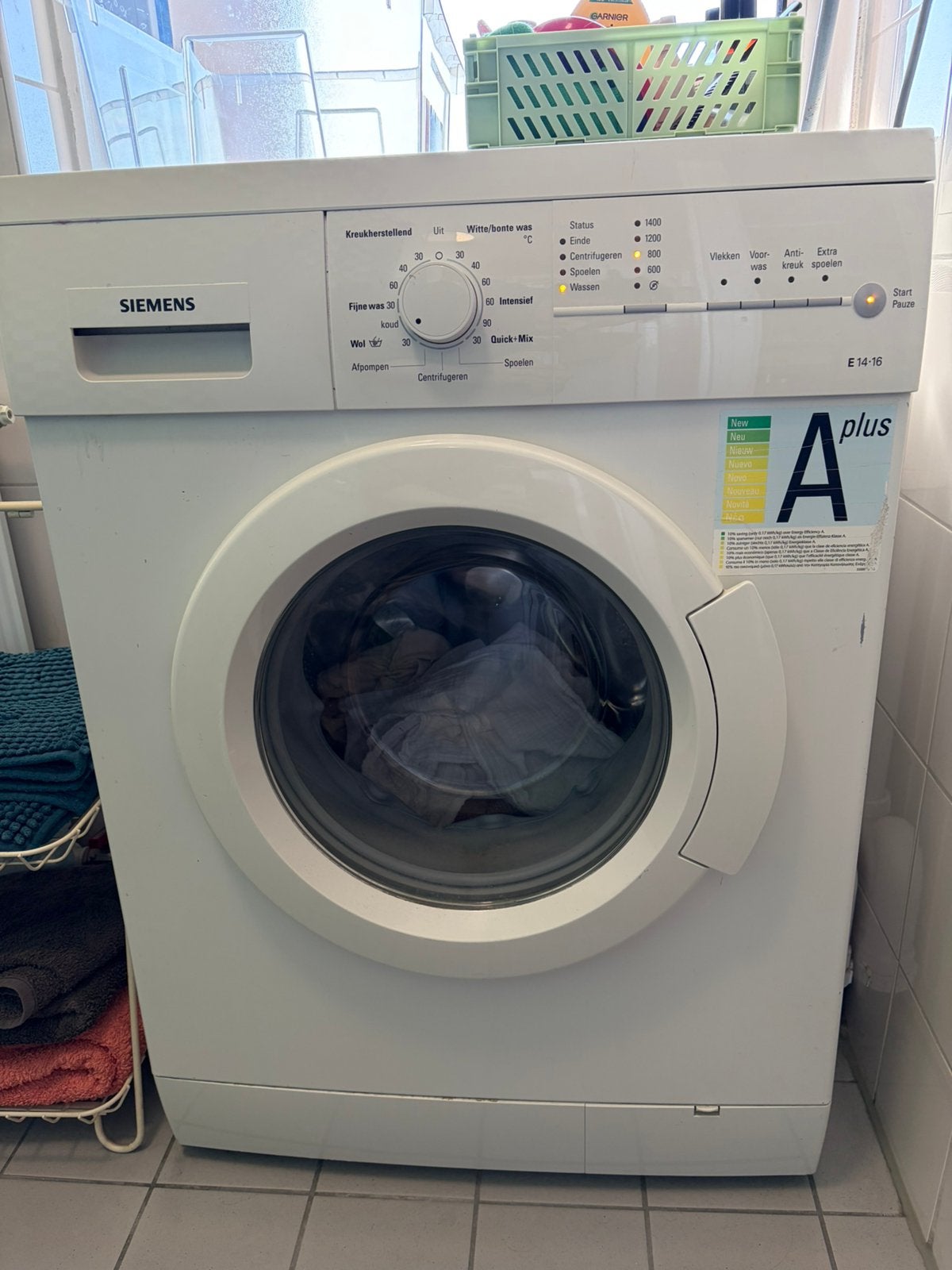 Gratis Siemens wasmachine, doet het nog prima, Witgoed en Apparatuur, Ophalen, Zo goed als nieuw, 85 tot 90 cm, 1200 tot 1600 toeren