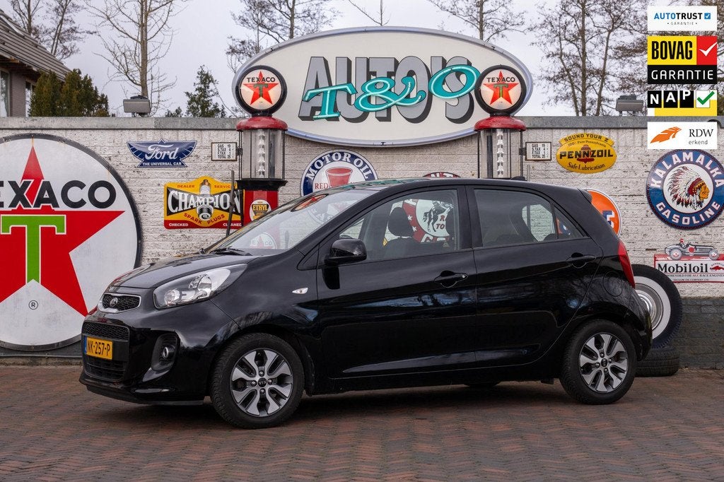 Kia Picanto 1.0 CVVT EconomyPlusLine 1e Eig. 81.300 km +NAP, Stof, Gebruikt, Euro 6, 4 stoelen