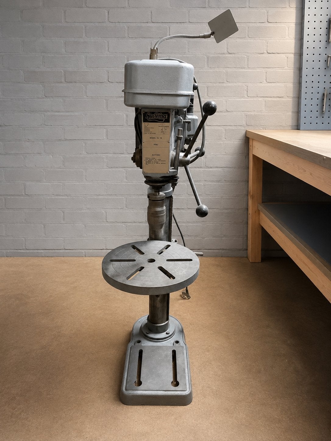 Huvema hu16 profi kolomboor machine, Doe-het-zelf en Verbouw, Gereedschap | Boormachines, Ophalen, Gebruikt, Kolomboormachine