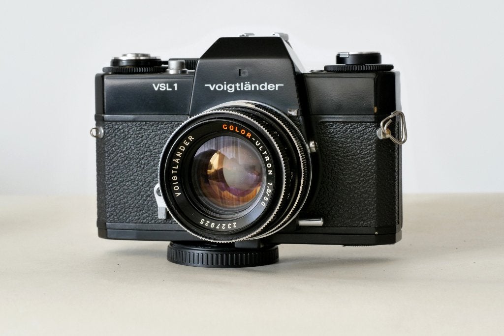 Voigtländer VSL1 + Color-Ultron 1.8/50mm  + Metz flitser, Ophalen, Gebruikt, Spiegelreflex, Overige Merken