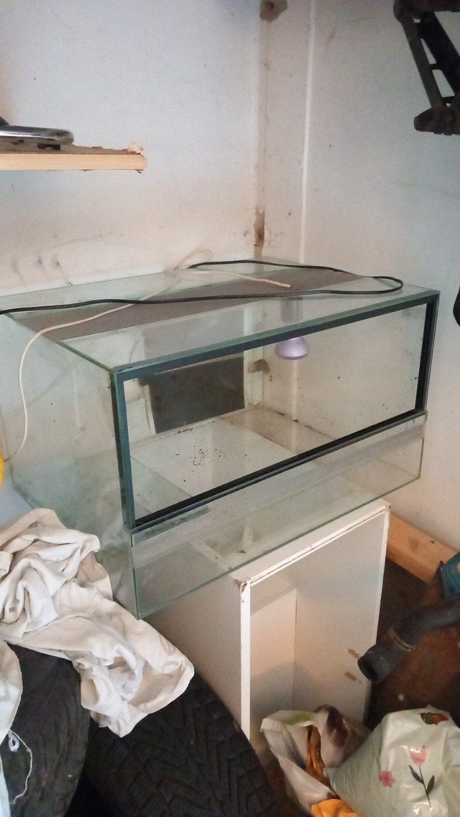 Terrarium 60 x 45 met warmtelamp, Ophalen
