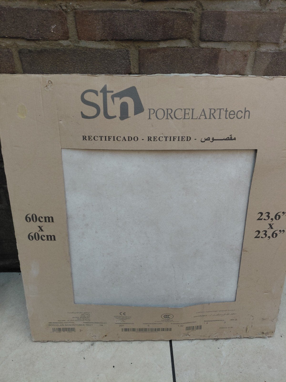 STN Porcelarttech Gerectificeerde Badkamertegels 60x60cm, Ophalen, 60 cm of meer, Nieuw, Vloertegels