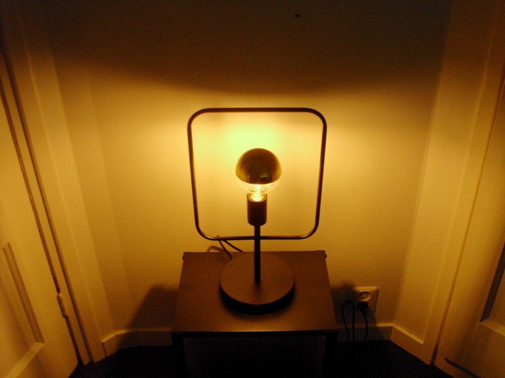 1 HEMA sfeerlamp/tafellamp met een LED kopspiegellamp, zwart, Ophalen, Overige merken, 47 cm, Overige stijlen