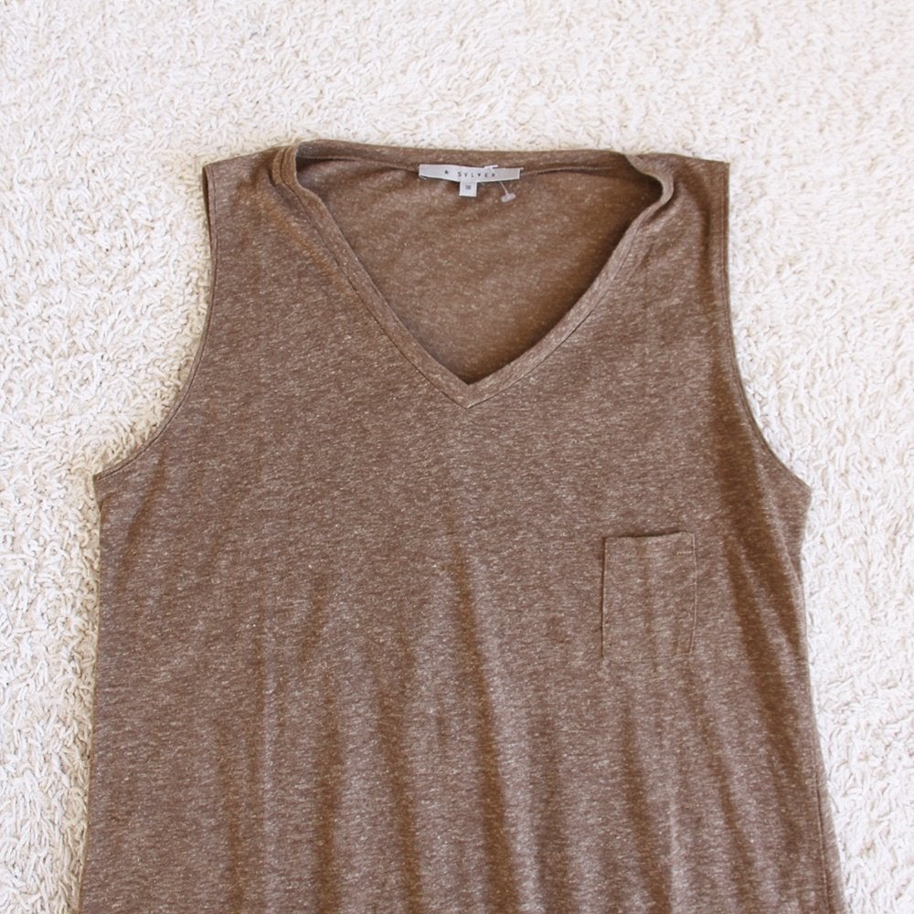 Mooi Sylver Topje - 80 (Maat 38) € 10,-, Maat 38/40 (M), Sylver, Bruin, Ophalen of Verzenden