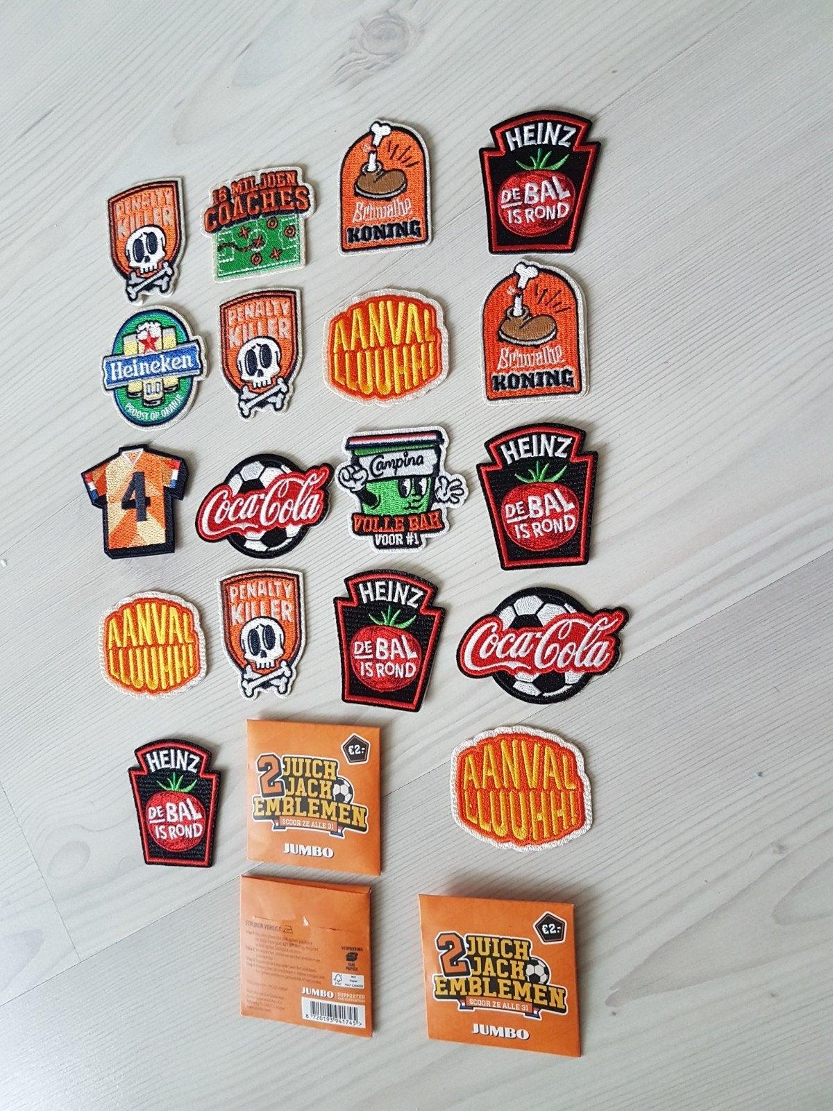 Jumbo voetbal patches 18 x, Verzamelen, Jumbo, Ophalen of Verzenden