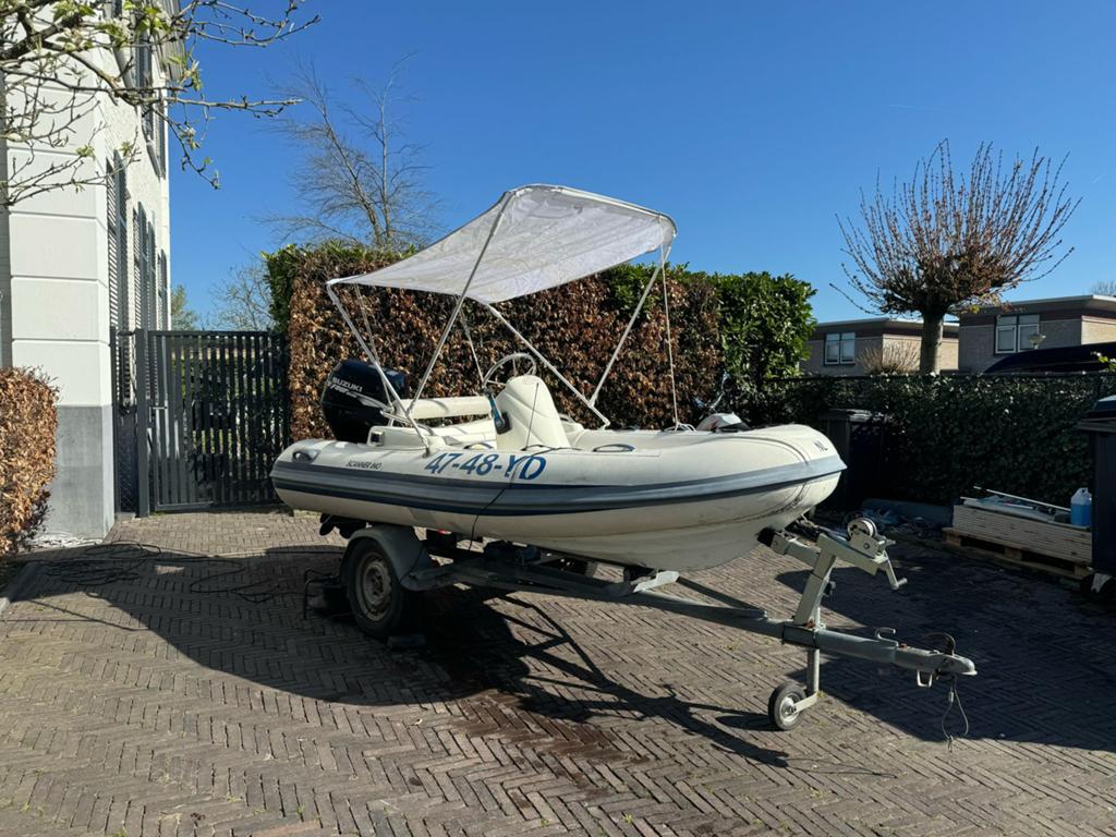 Rib Scanner ino 350 met 30pk Suzuki rubberboot met stuur, Elektrisch, 35 m, Buitenboordmotor, 30 pk