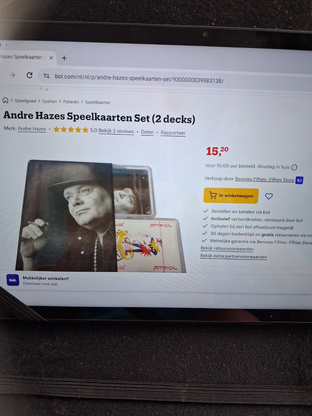 Andre hazes speel kaarten, Ophalen of Verzenden
