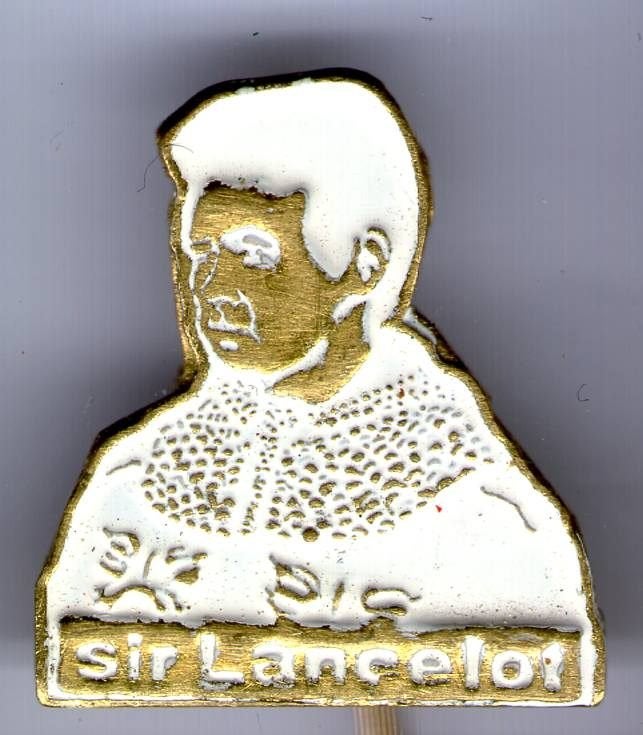 Sir Lancelot wit op koper tv figuur speldje ( S_085), Verzenden, Nieuw, Figuurtje, Speldje of Pin