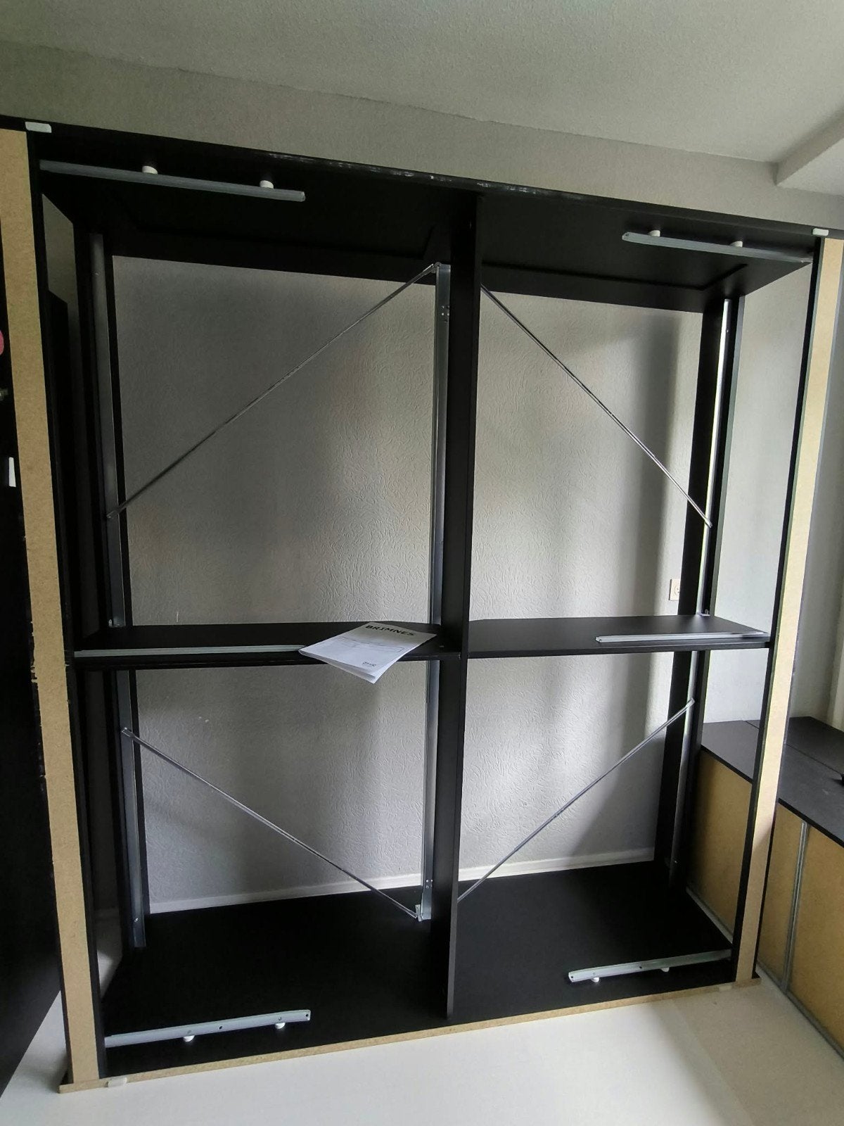 Brimnes bedframe, Ophalen, Gebruikt, Zwart, Tweepersoons