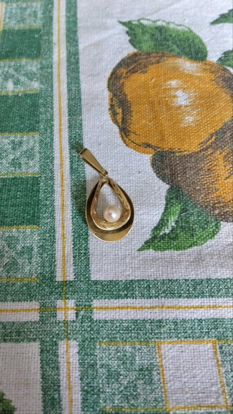 zeer mooie 14 karaat gouden hanger 585, Ophalen of Verzenden, Zo goed als nieuw, Goud, Met parel