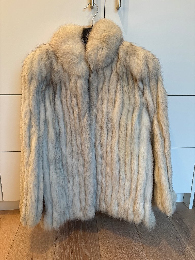Bontjas Saga Fox, Maat 38/40 (M), Beige, Ophalen of Verzenden, Zo goed als nieuw